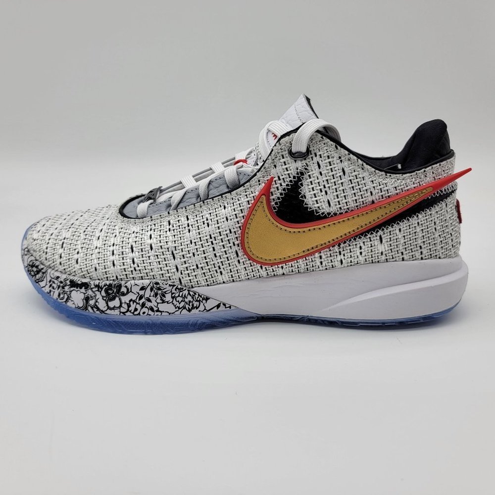 NEW Nike Lebron XX White Gold Black Shoes Sneakers